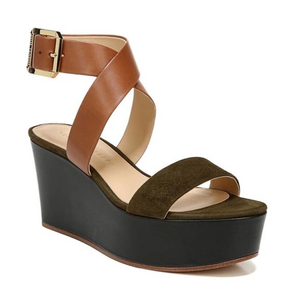 Veronica Beard Shoes - VERONICA BEARD Retro Suede Platform Sandals